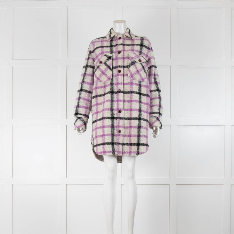 Samsoe Samsoe Lilac White Check Shacket