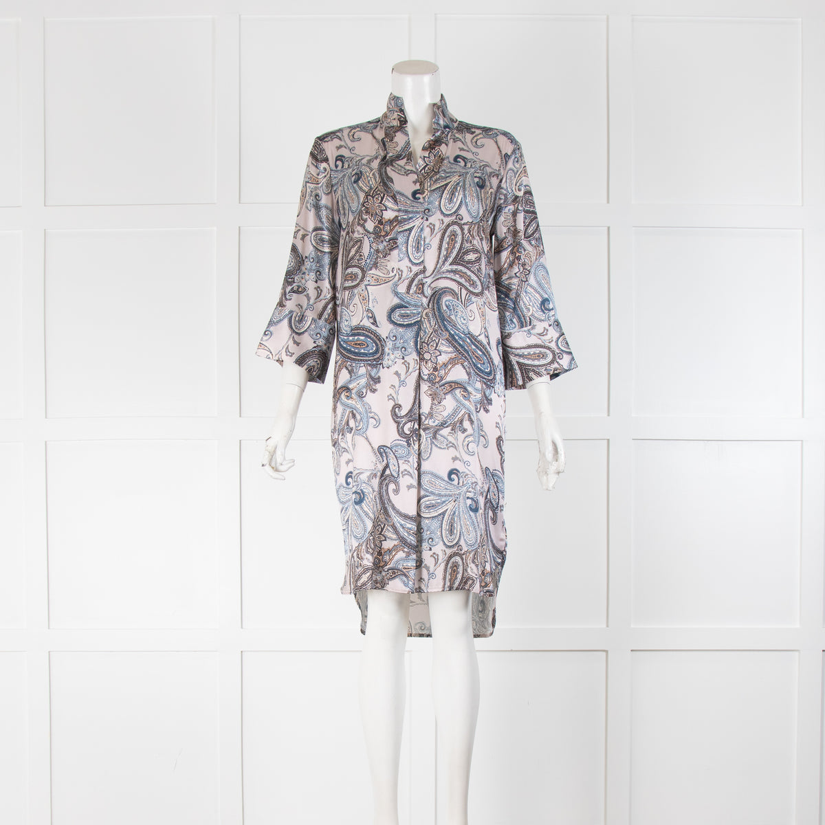 Dea Kudibal Blue And Grey Paisley Dress