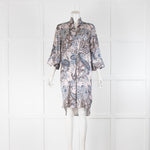 Dea Kudibal Blue And Grey Paisley Dress