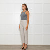 Tory Burch Blue Yellow Stretch Trousers
