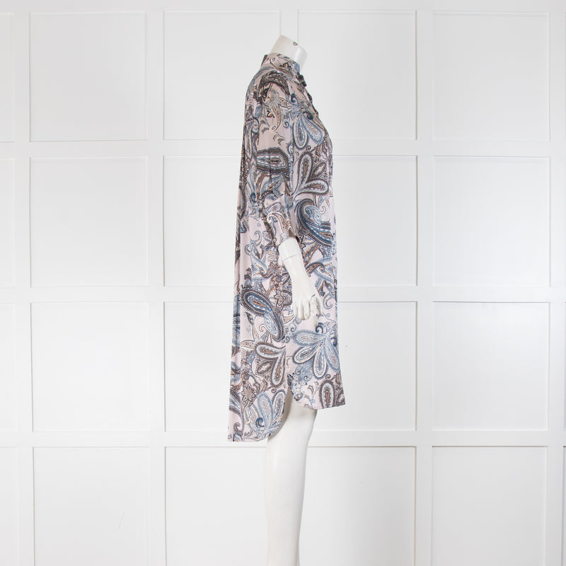 Dea Kudibal Blue And Grey Paisley Dress