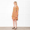Dea Kudibal Maria Petal Parakeet Paisley Floral Tiered Skirt Midi Dress
