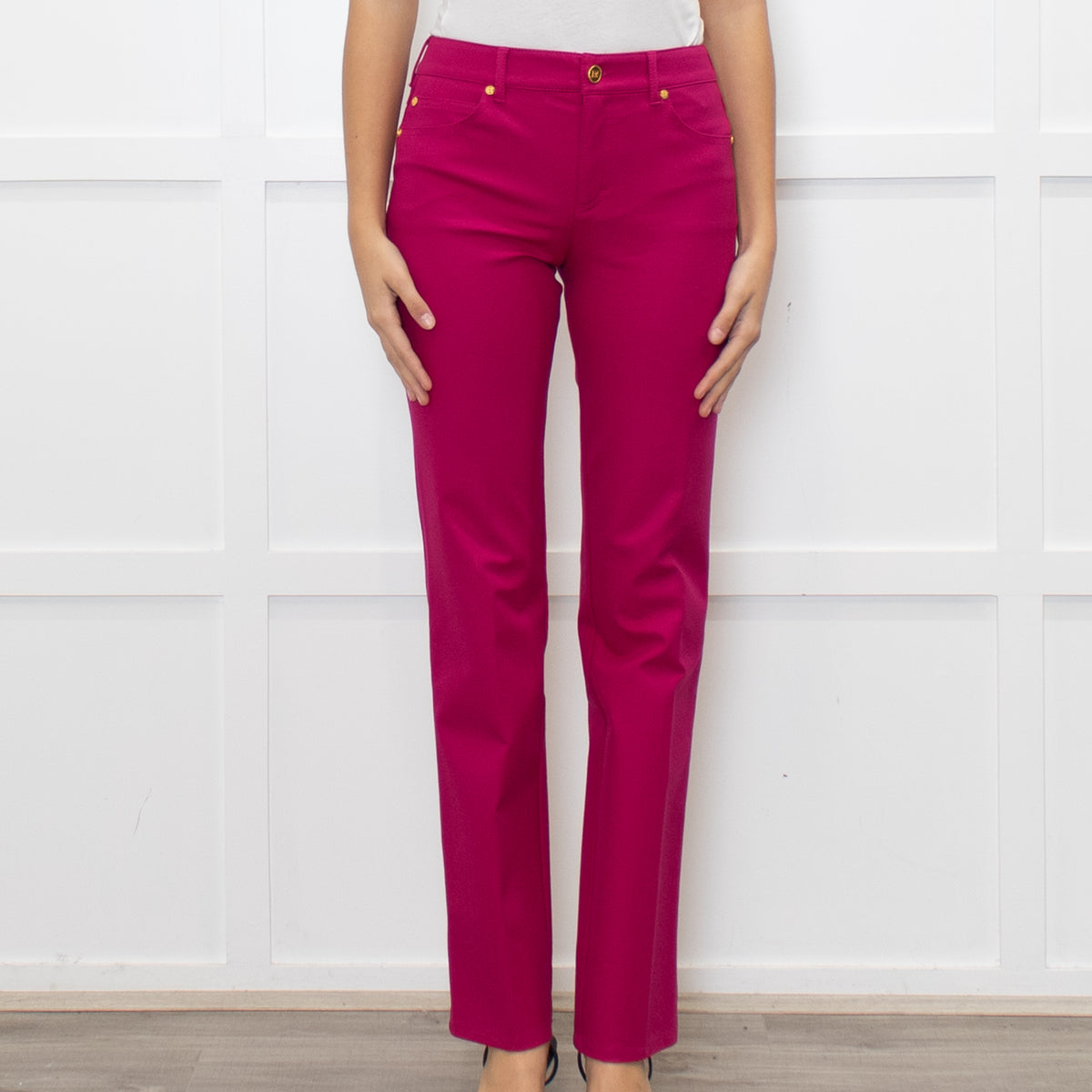 Escada Magenta Pink Cotton Jeans