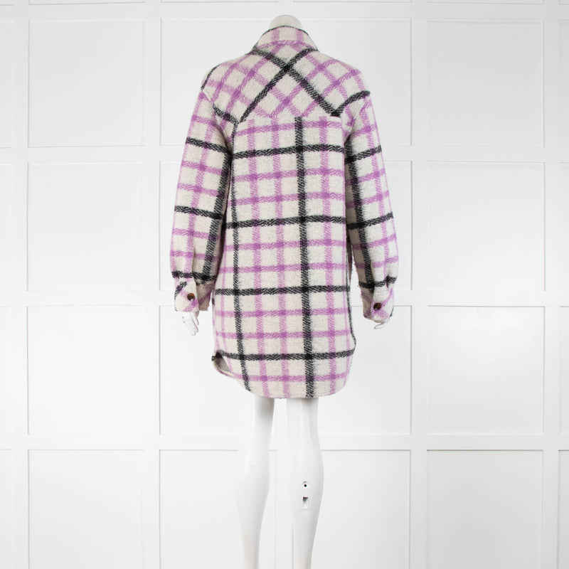 Samsoe Samsoe Lilac White Check Shacket