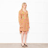 Dea Kudibal Maria Petal Parakeet Paisley Floral Tiered Skirt Midi Dress