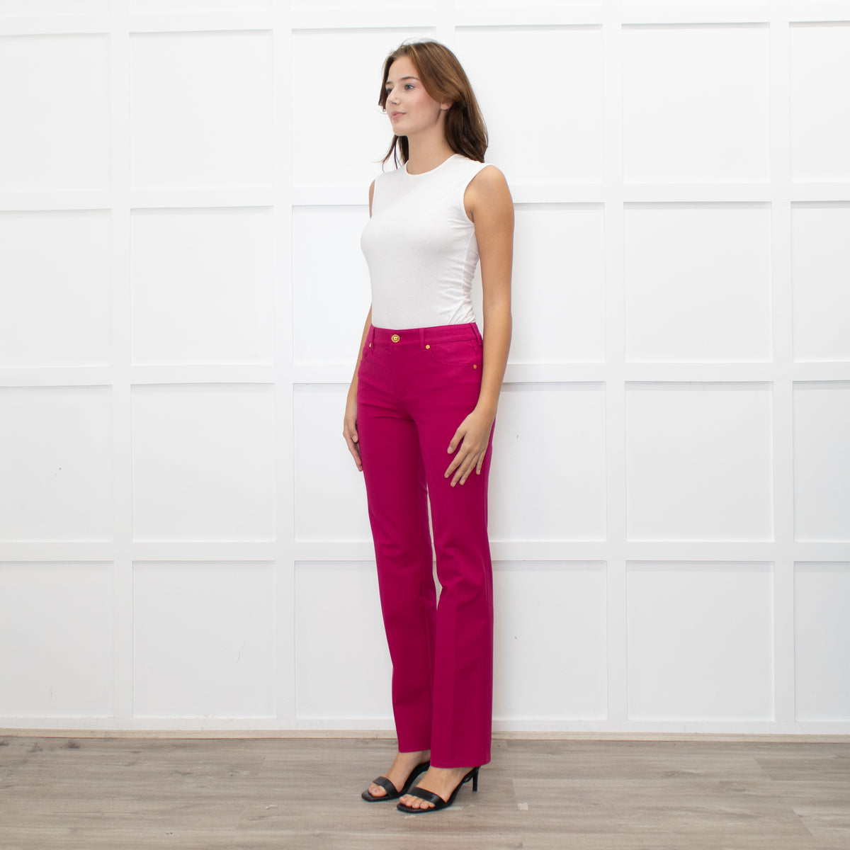 Escada Magenta Pink Cotton Jeans