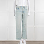 RE/DONE Acid Blue Loose Crop Jeans