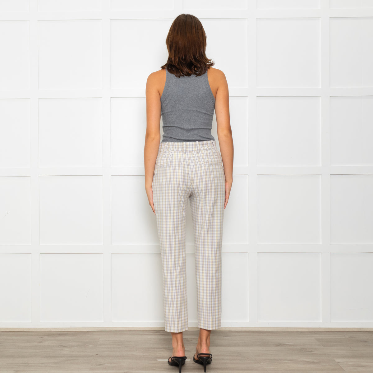 Tory Burch Blue Yellow Stretch Trousers