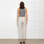 Tory Burch Blue Yellow Stretch Trousers