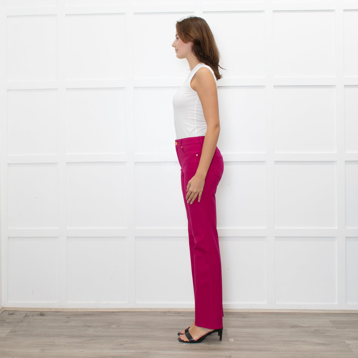 Escada Magenta Pink Cotton Jeans