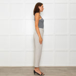 Tory Burch Blue Yellow Stretch Trousers