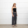 Sezane Grey Denim Wide Leg Jeans