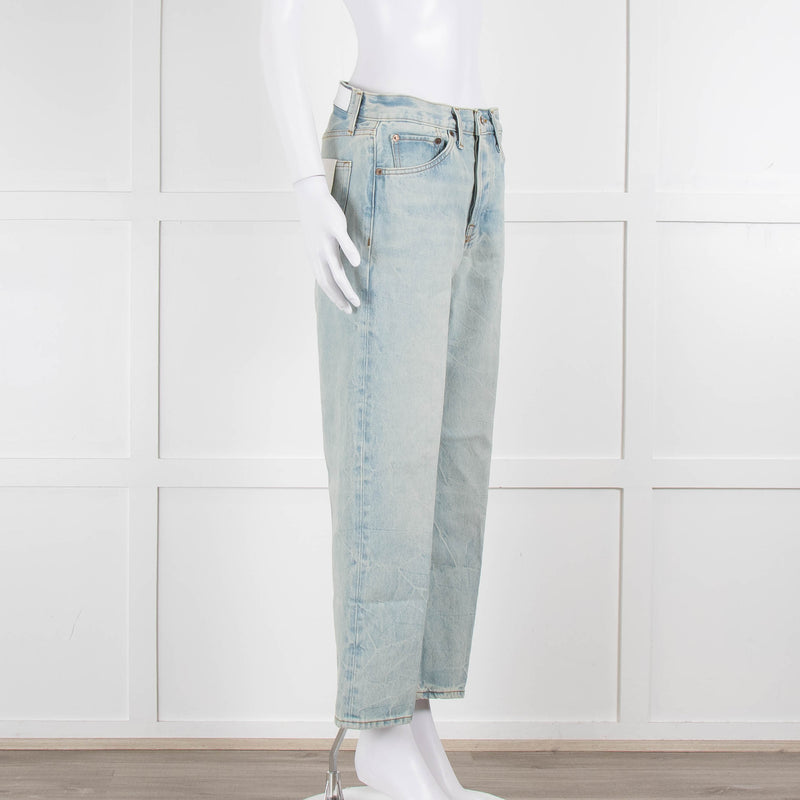 RE/DONE Acid Blue Loose Crop Jeans