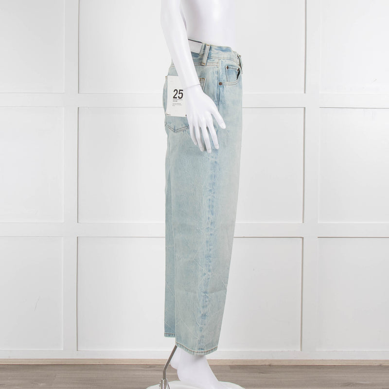 RE/DONE Acid Blue Loose Crop Jeans