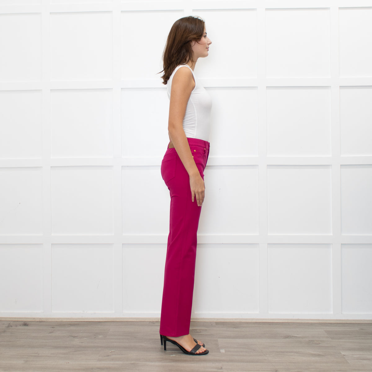 Escada Magenta Pink Cotton Jeans