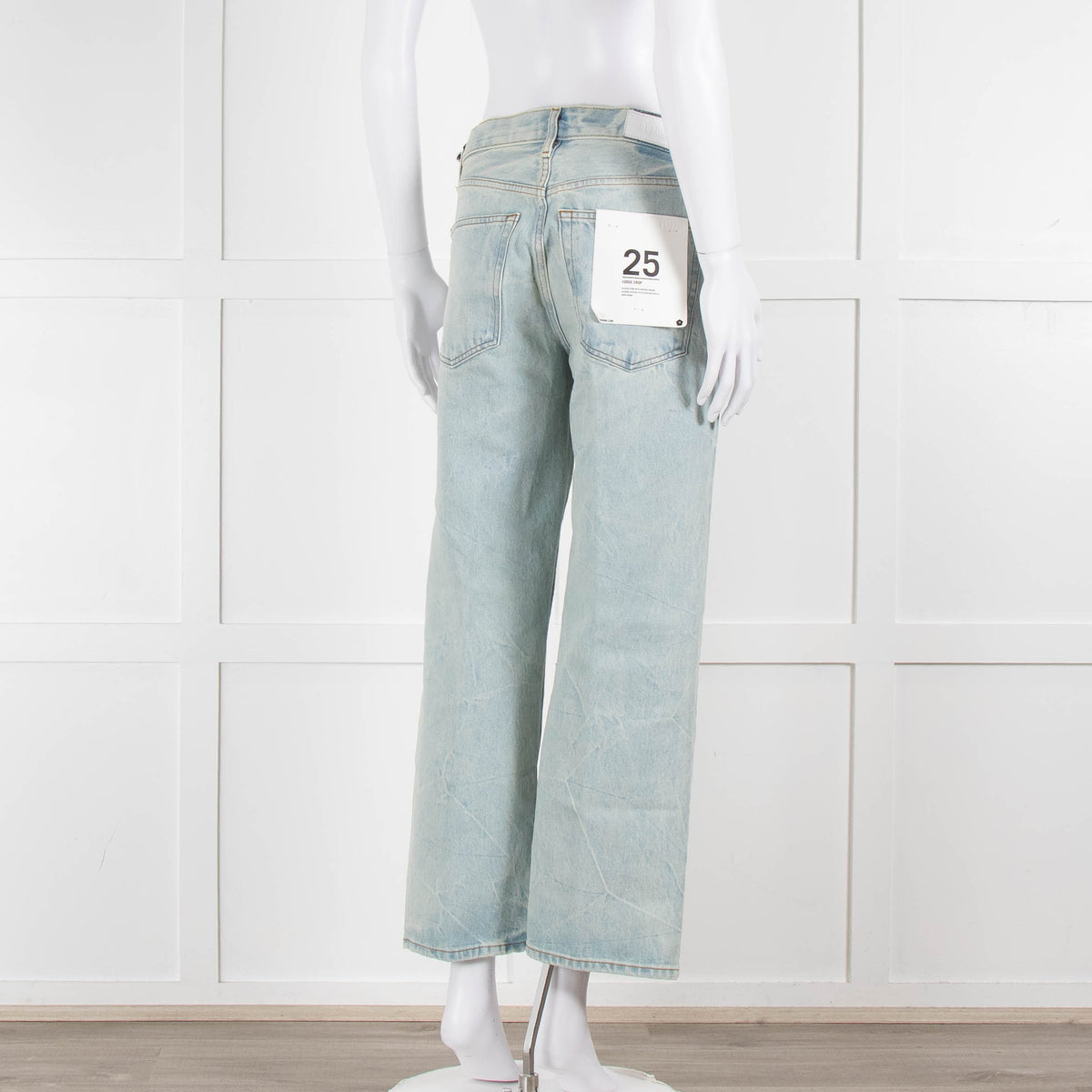 RE/DONE Acid Blue Loose Crop Jeans