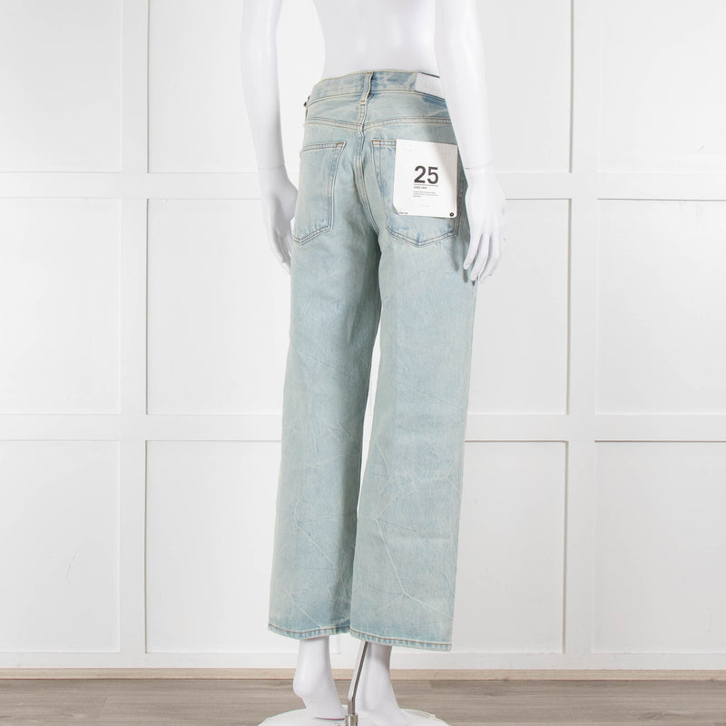 RE/DONE Acid Blue Loose Crop Jeans
