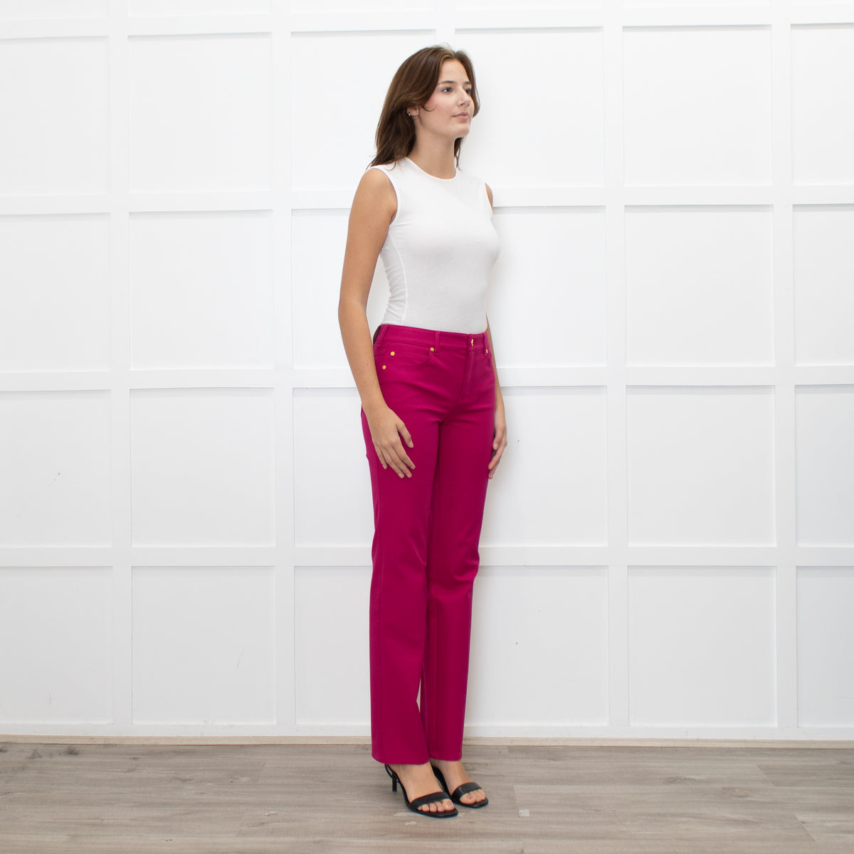 Escada Magenta Pink Cotton Jeans