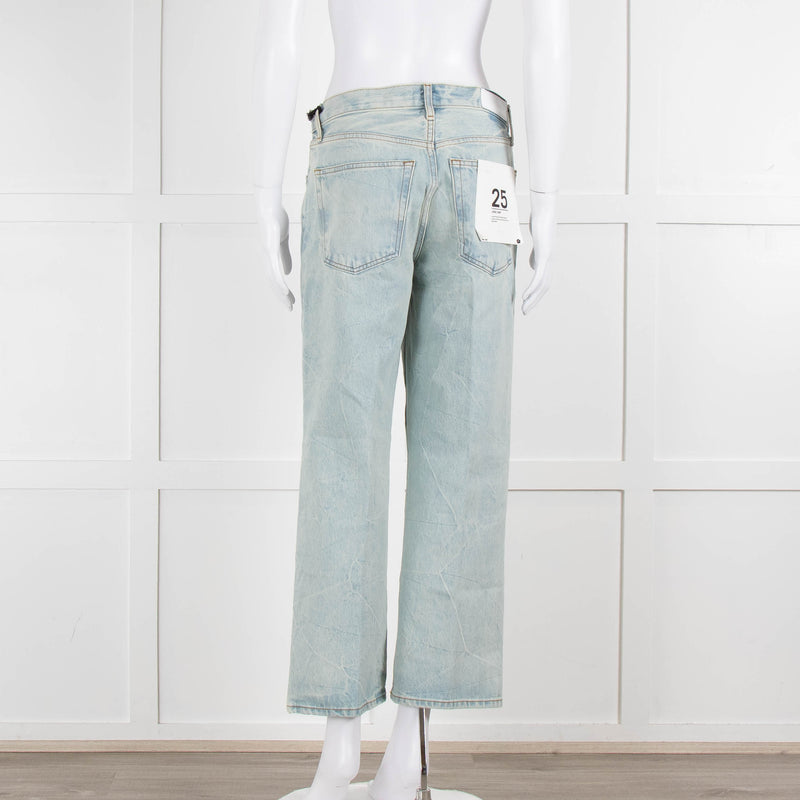 RE/DONE Acid Blue Loose Crop Jeans