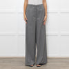 Fabiana Filippi Light Grey Fine Wool Wide Leg Trousers