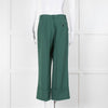 Dorothee Schumacher Green Cropped Turn Up Trousers
