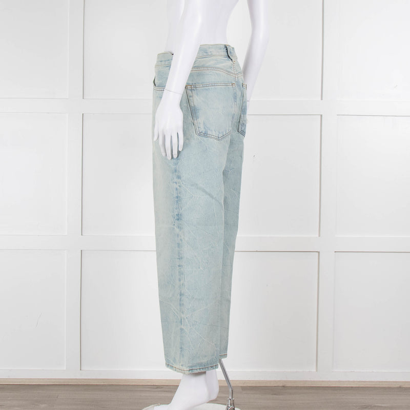 RE/DONE Acid Blue Loose Crop Jeans