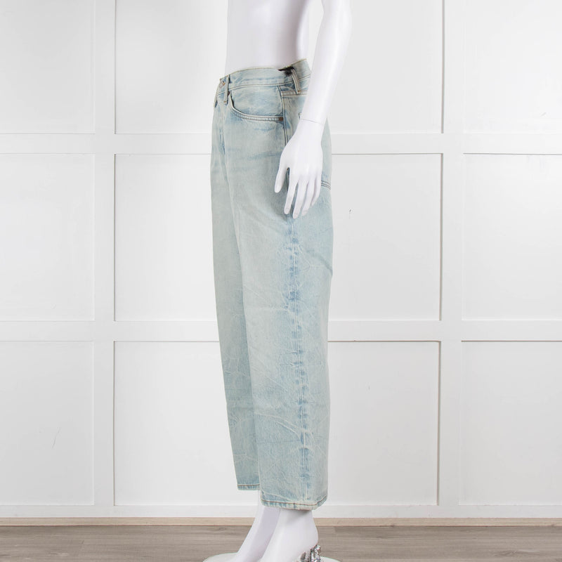 RE/DONE Acid Blue Loose Crop Jeans