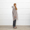 Suprema Grey Shearling Reversible Hooded Coat