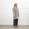 Suprema Grey Shearling Reversible Hooded Coat