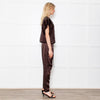 Rabens Saloner Dark Green Snake Print Jumpsuit