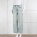 RE/DONE Acid Blue Loose Crop Jeans