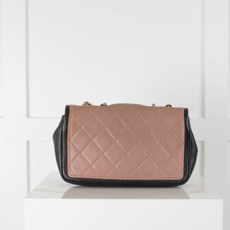 Chanel Graphic Quilted Flap Bag with Brushed Gold Hardware