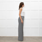 Fabiana Filippi Light Grey Fine Wool Wide Leg Trousers