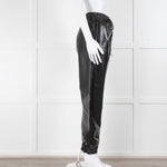 MSGM Black Faux Leather Joggers