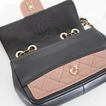 Chanel Graphic Quilted Flap Bag with Brushed Gold Hardware