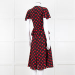 Michael Kors Collection Black Red Dot Belted Dress