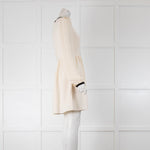Saloni Camille Cream Embillished Bow Front Dress
