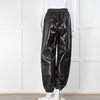 MSGM Black Faux Leather Joggers