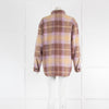 Moncler Lilac Purple Large Checked Shirt Jacket