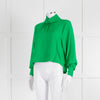 Me + Em Green High Neck Silk Blouse