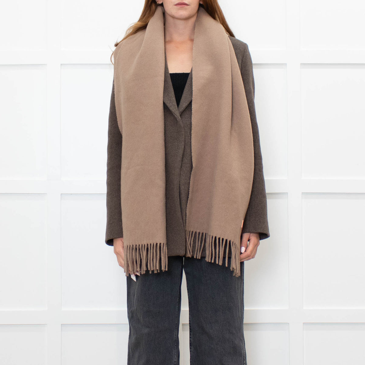Acne Studios Taupe Wool Scarf