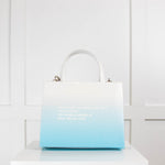 Off-White Mini Degrade Box Bag in Ombre White and Blue