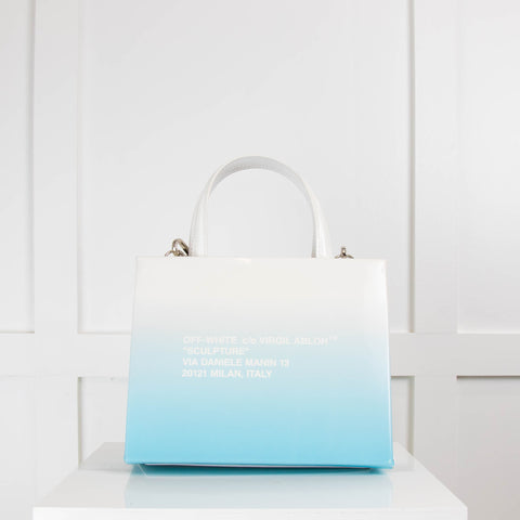 Off-White Mini Degrade Box Bag in Ombre White and Blue – Phoenix Style