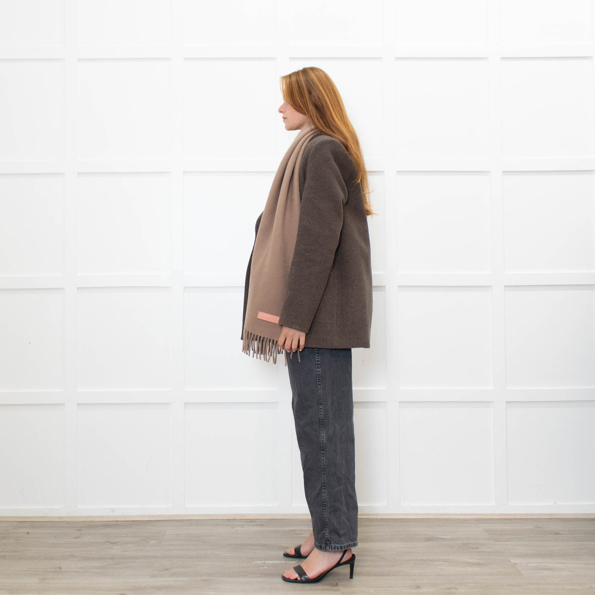 Acne Studios Taupe Wool Scarf