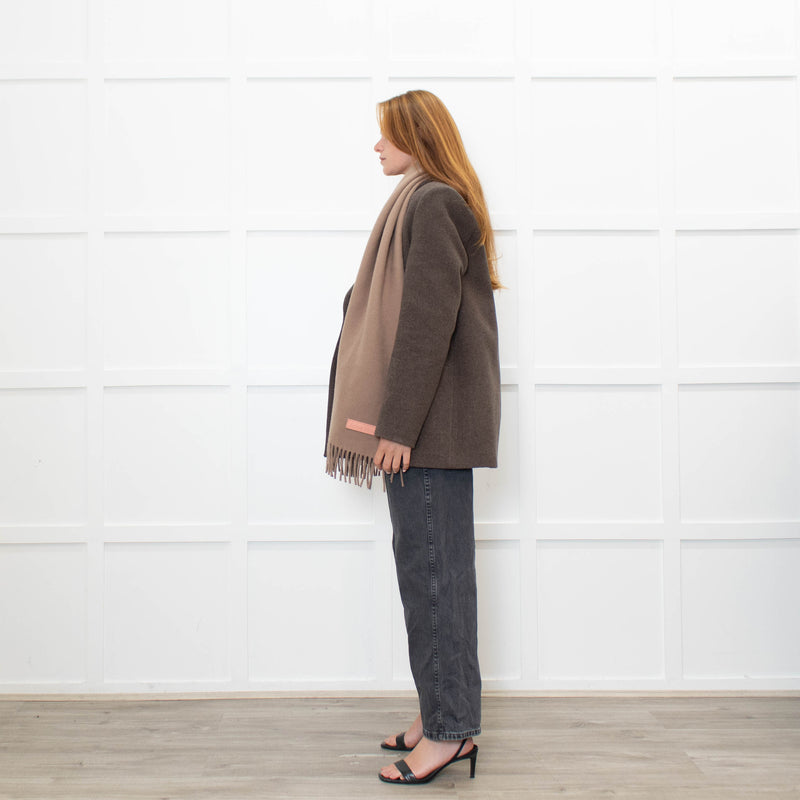 Acne Studios Taupe Wool Scarf