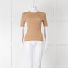 Zimmermann Gold Lurex Knit Short Sleeve Top