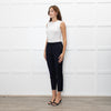 Fabiana Filippi Navy Blue Merino Wool Silver Trim Pocket Trousers