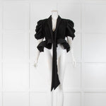 Luc-Ce Black Micro Pleat Top