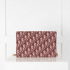 Christian Dior Burgundy Saddle Wallet On a Chain