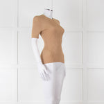 Zimmermann Gold Lurex Knit Short Sleeve Top